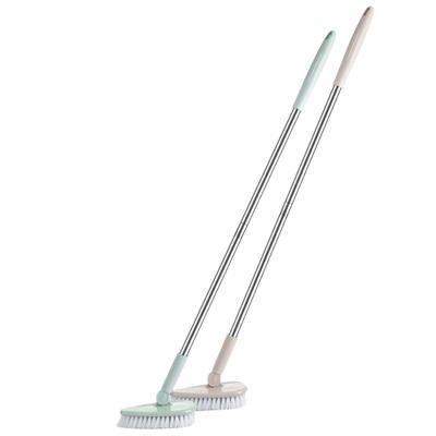 Long Handle Rotating Bathroom Cleaning Brush with Stiff Bristles for Tile and Corners