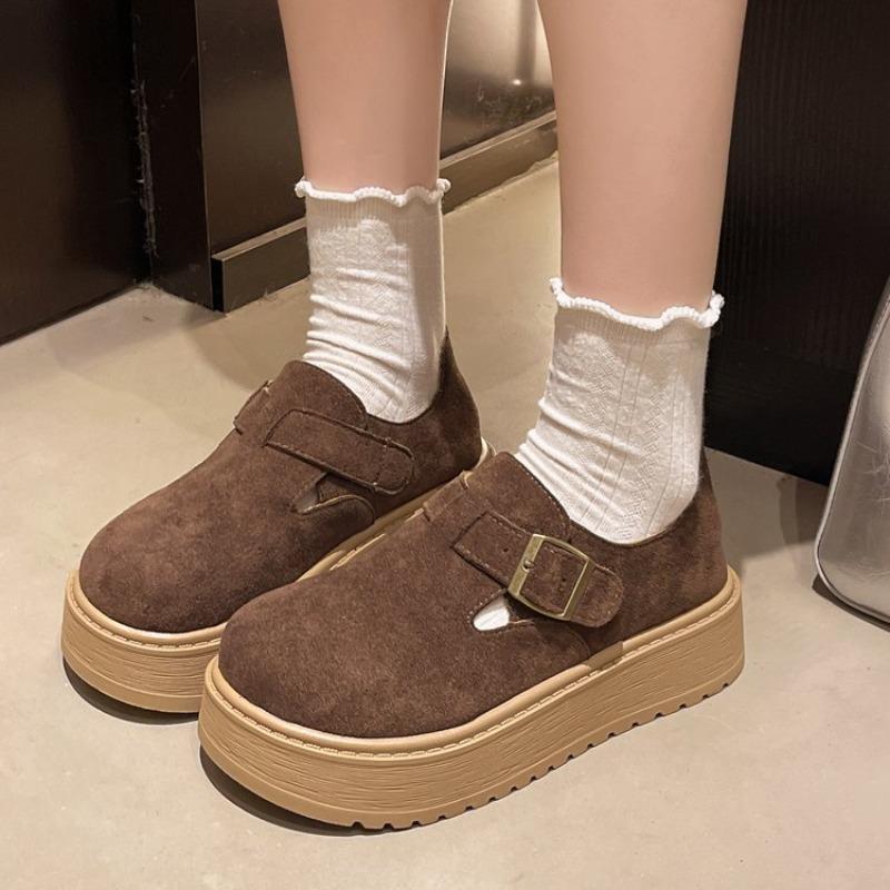 

Full bag for women in the spring and autumn of 2026, new thick soled one foot lazy single shoes 35 кавовий
