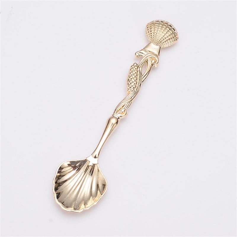 Ice Cream Spoon Zinc Alloy Eco-friendly Wholesale Creative Tableware Milk Spoons Retro Kitchen Accessories Stirring Spoon