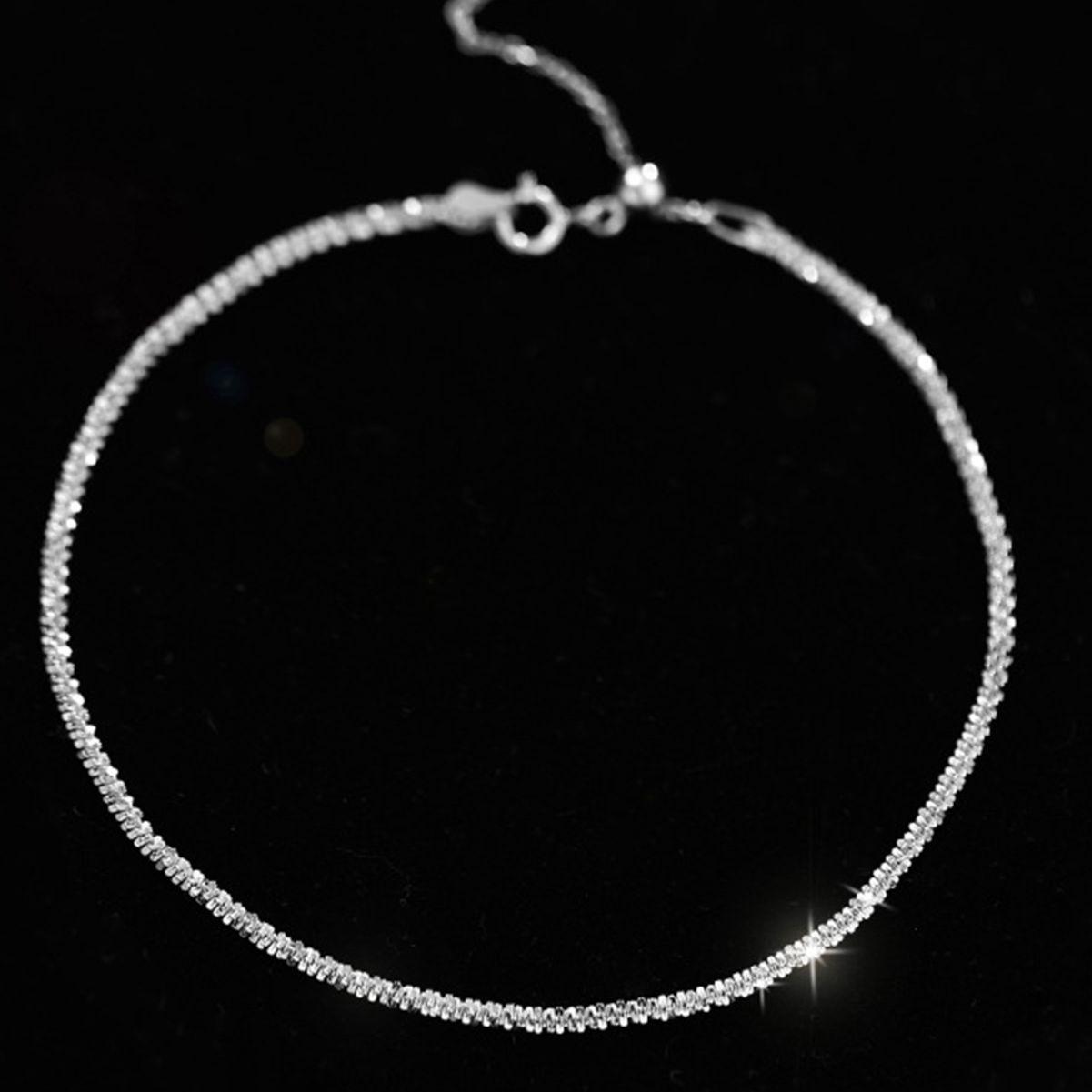 

Браслет на ногу из стерлингового серебра 925 пробы с цветками гипсофилы для женщин – Простые, сверкающие украшения для ног