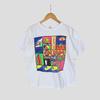 Vintage 80's GUAM Vacation Multicolour Graphic Printed T Shirt Art Tee Size XL