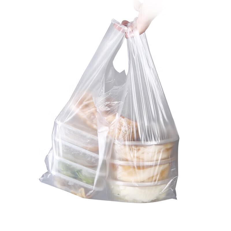 White Transparent Heavy-Duty Plastic Carry Bags with Handles
