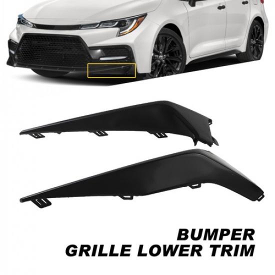 Front Grille Bumper Gloss Trim Molding Black For - Toyota SE Corolla XSE