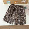 Sommer-Strandshorts für Herren in Übergröße, elastische Taille, Leopardenmuster, lässige Shorts für den Sommer