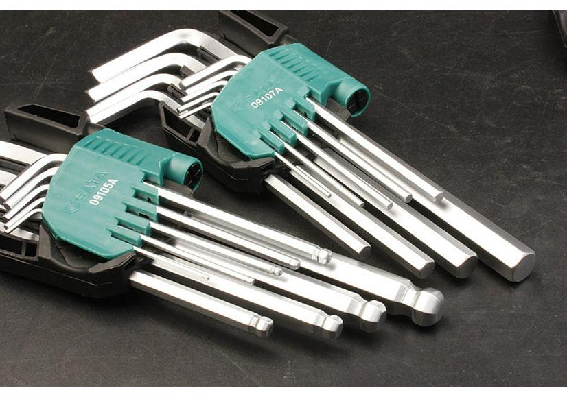 SATA Tools 9-Piece Extended Extra-Long Hex Key Wrench Set