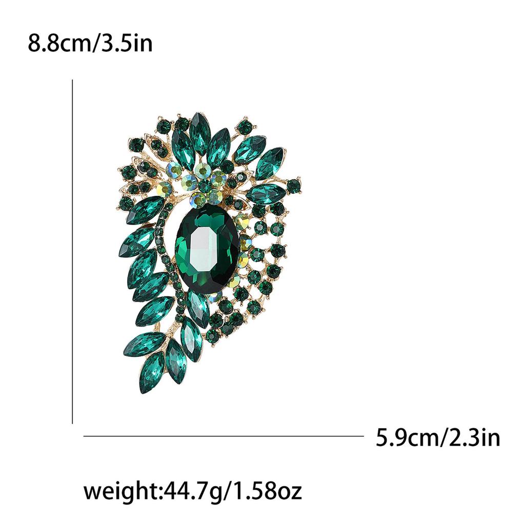 Elegant Crystal Alloy Brooch for Women's Suit