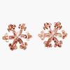 Purple Gold Shiny Rose Gold Plated Snowflake Stud Earrings Simple Temperament Colored Gold Earrings