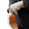 NEWBERRY KNITTING Deerskin Wool Gloves - Oatmeal