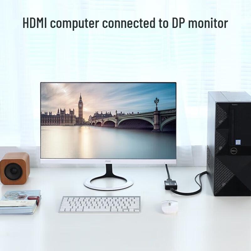 UGREEN HDMI+USB to DisplayPort (DP) 4K Video Converter Cable