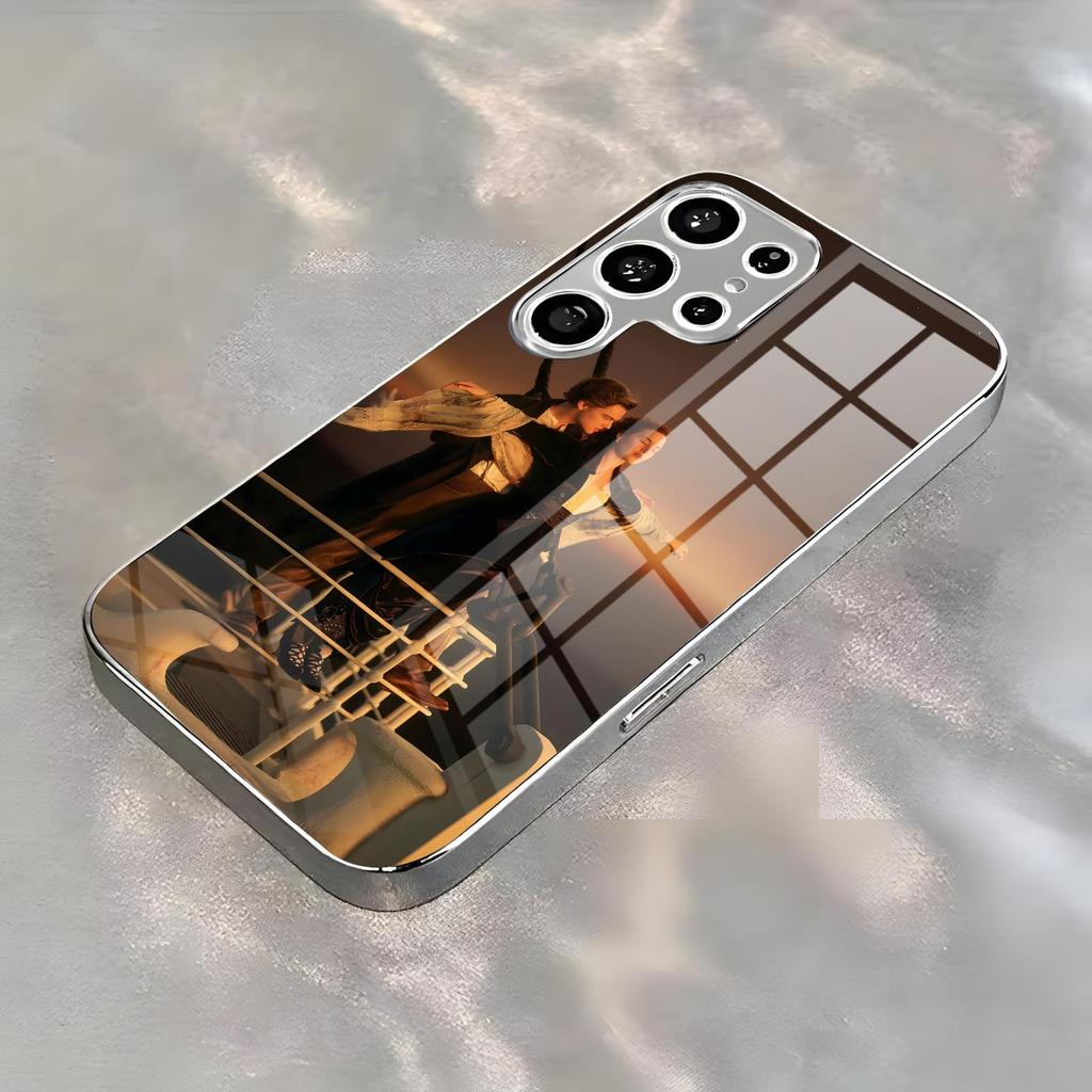Classic movie Titanic Phone Case For Samsung S26 S25 S24 S23 S22 S21 Plus Ultra Note20 Electroplated glass Phone Case