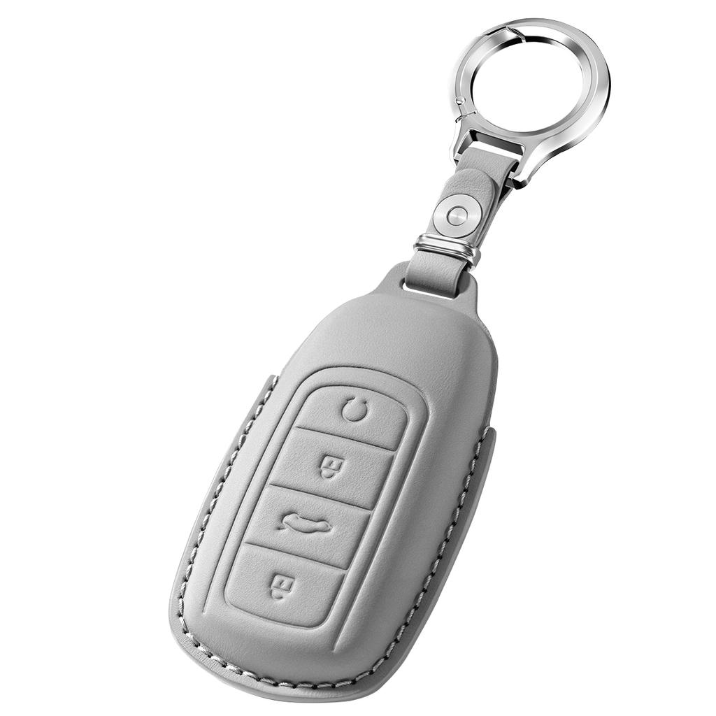 Car Key Protective Case for Chery Tiggo 9 Premium Leather Non-Slip & Wear-Resistant Car Keychain Car Key Cover