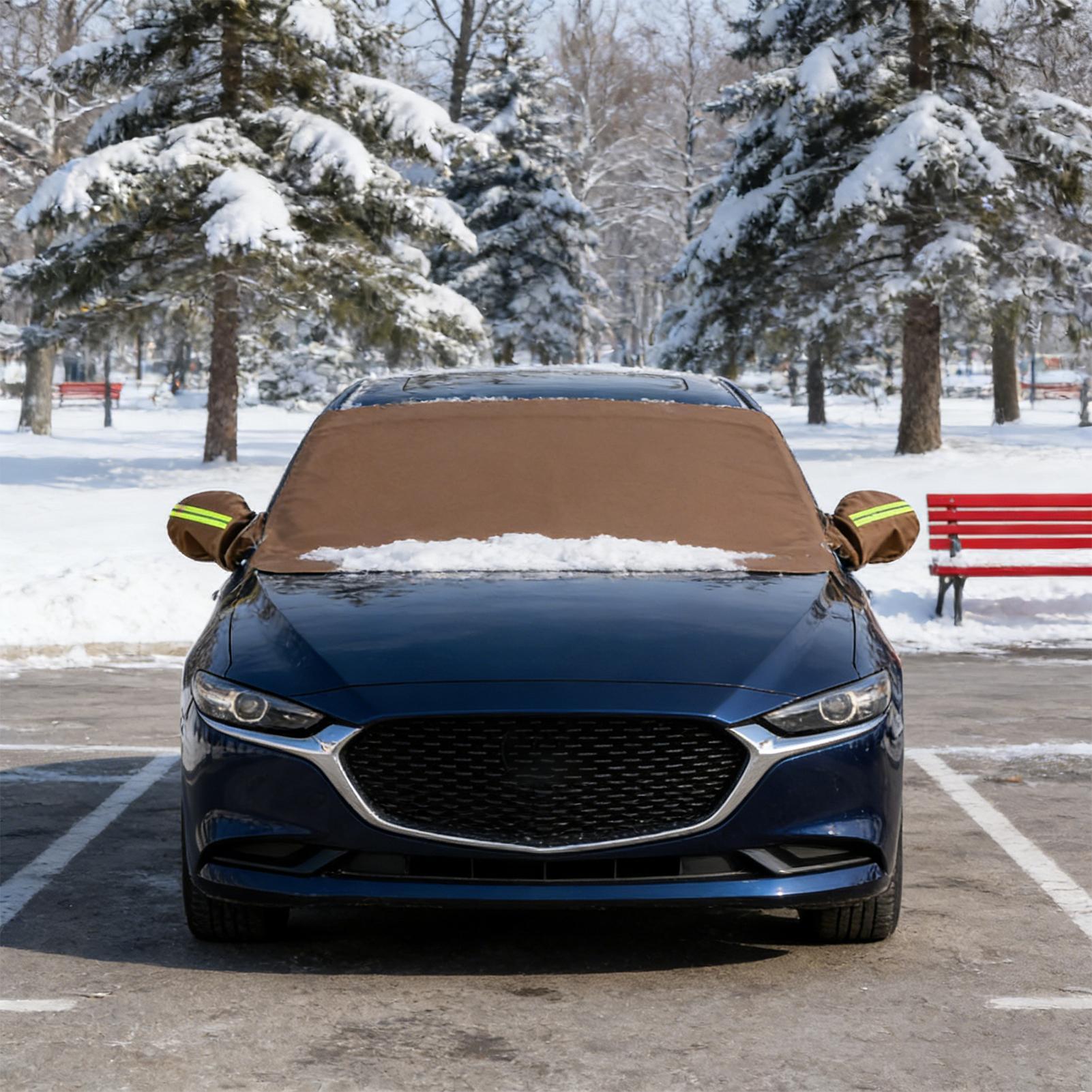 

Windshield Cover For Ice And Snow PU Leather Windproof Waterproof Auto Accessories Windshield Sun Shade For Sedans Winter Summer China Mainland