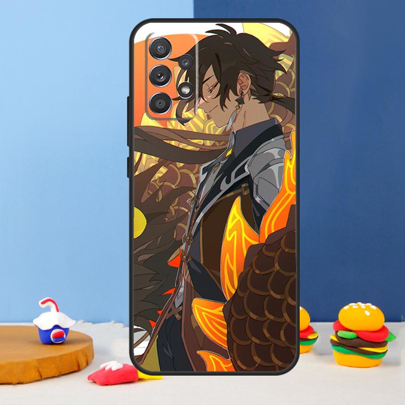 Genshin Impact Zhongli Case For Samsung Galaxy A54 A34 A14 A13 A53 A16 A26 A36 A56 A12 A22 A32 A52 A06 A15 A35 A55 Samsung A14