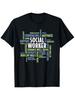 Social Worker T-Shirt for Men & Women - 100% Fit Short Sleeve Shirt with Social Work Month Design, S