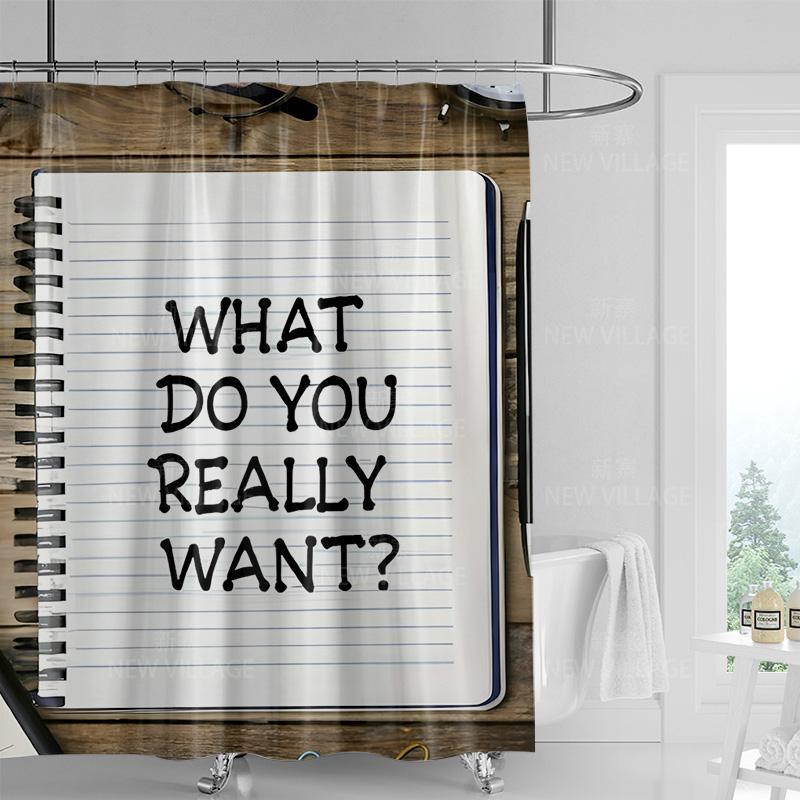 Motivational Shower Curtain: Your Mindset Matters Decorate Your Bathroom with Style Positivity