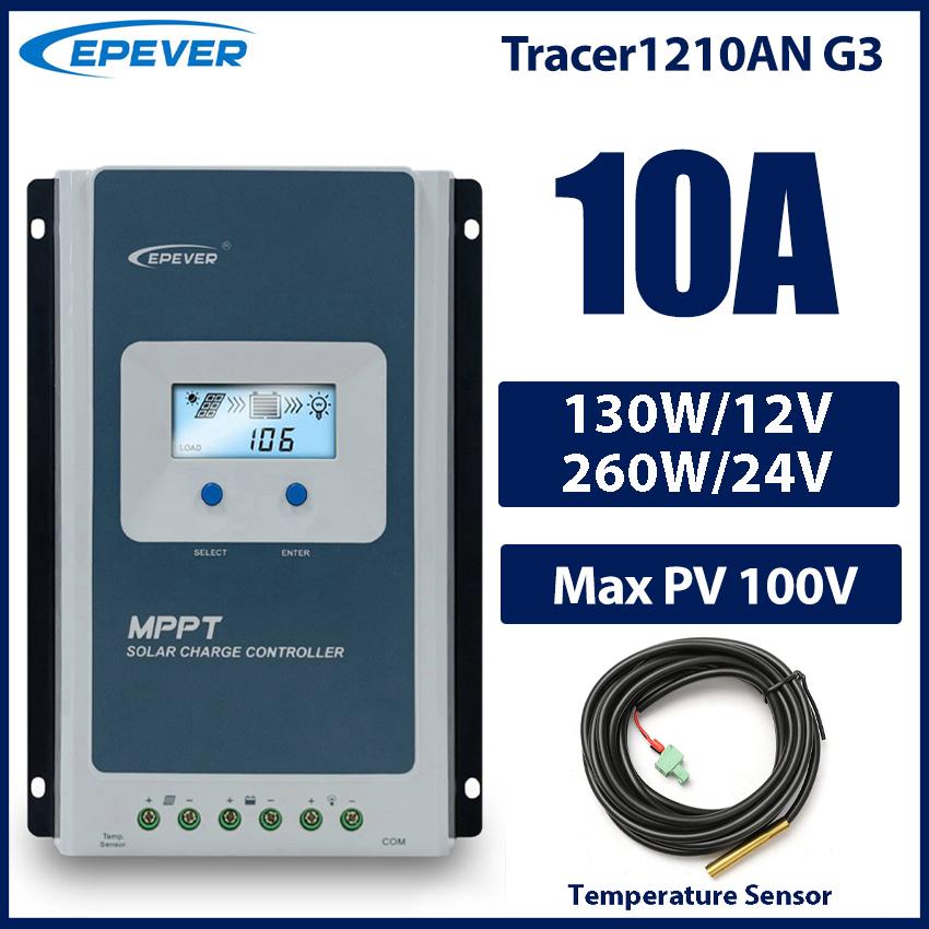 

EPEVER MPPT Контролер сонячного заряду Tracer 10A 20A 30A 40A 12V 24V Tracer1206AN Tracer2206AN Tracer3210AN Tracer4210AN Tracer1210ANG3