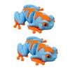 1/2/3Pcs 3D Printed Tropical Frog Ornament Movable Joints Frog Figurine Mini Articulated Frog Figure Fidget Toy Desktop Decoration Ornament