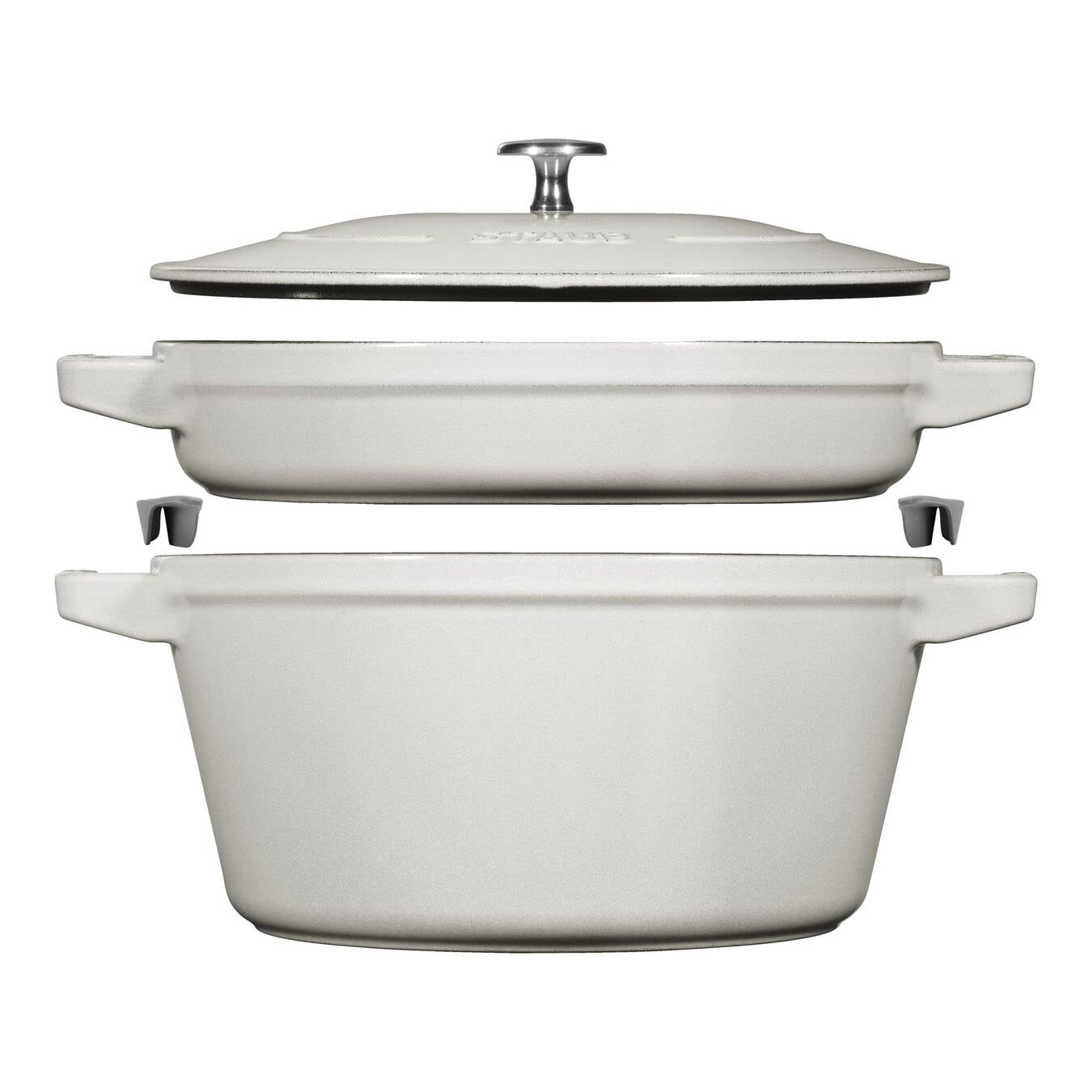 

Staub Cocotte Campagne Large Cast Enamel Pot Grill IH Compatible Japanese Product with Serial Stackable 24cm [Authorized Number] 40508-385