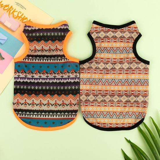 Trendy Ethnic Style Thin Pet Summer Shirt Tear-resistant Cat Vest Supplies