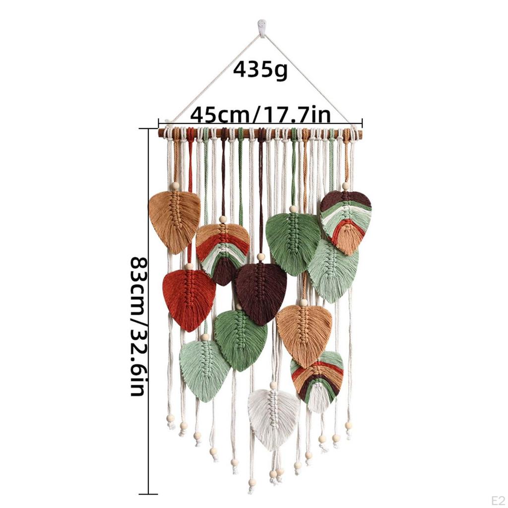 Bohemian Tapestry Wall Decor Macrame Hanging Accents Club Boho Feather Art