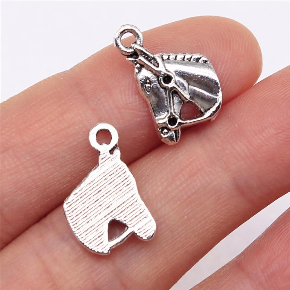 20pcs Running Horse Charms For Jewelry Making Tibetan Bronze Silver Color Pendants Antique Jewelry Making DIY Handmade Craft