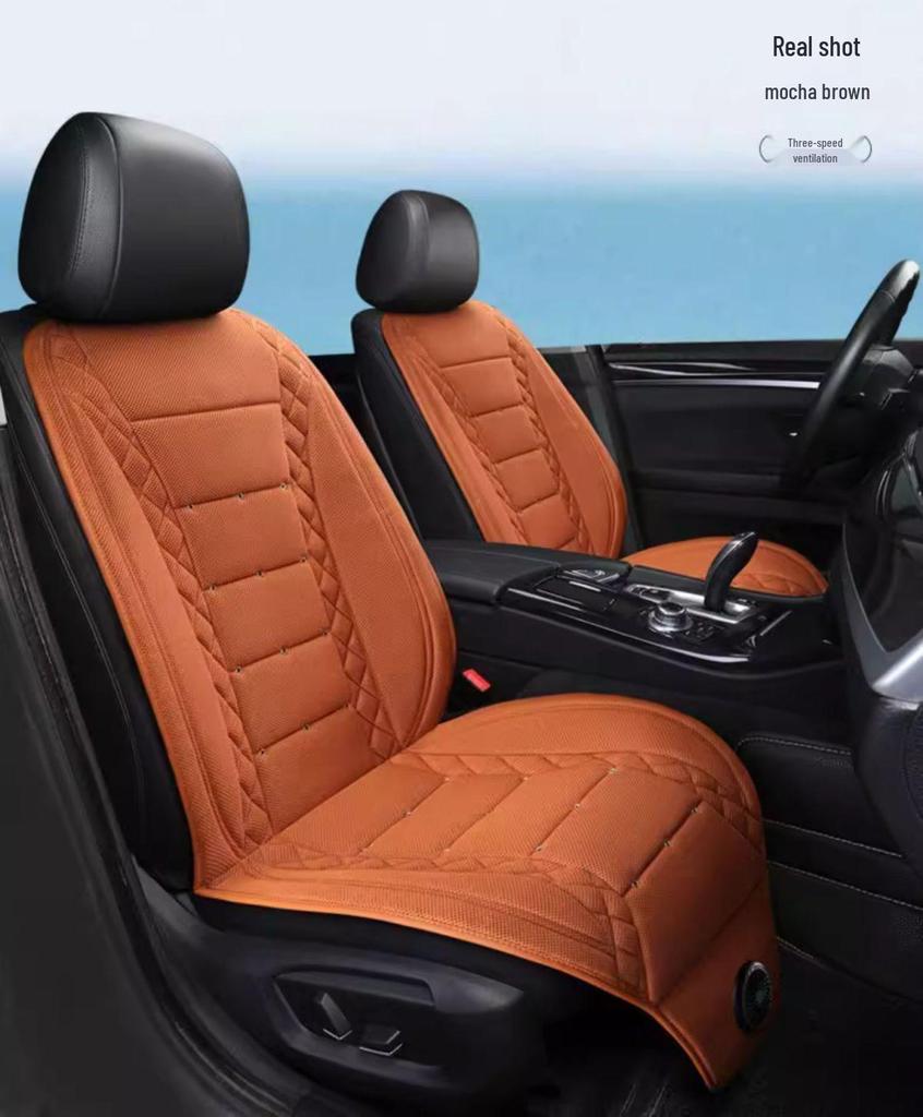 Chłodząca poduszka na siedzenie samochodowe z wentylatorem - Oddychająca letnia wentylacja do rozpraszania ciepła