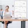 Reusable Whiteboard Calendar 2 Markers Dual Sided Foldable Design 3 Month Planner for Office Home School Erasable Surface Weekly