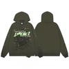 Felpa Sp5der FW23 Unisex Streetwear Pullover Felpa Con Stampa Ragnatela Vestibilità Larga Misto Cotone
