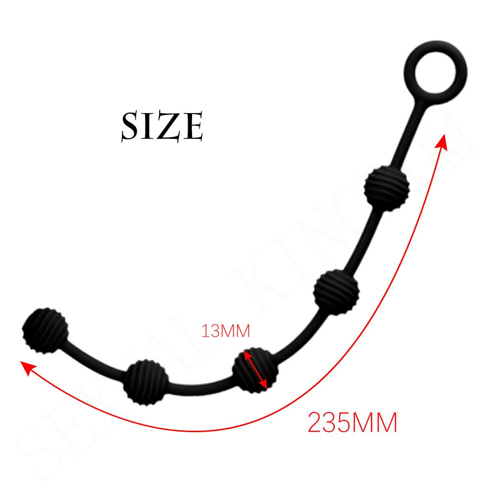 Silicone Anal Pull Beads Male Prostate Massager Thrusting Ass Plug Dildo Female Masturbation Adult Sex Toys for Woman Man Gay