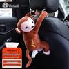 JNL N84180 Hanging Car Tissue Box with Monkey Design