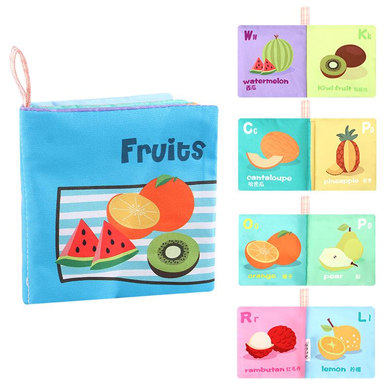 Baby Cloth Books Children'S Cognitive Cloth Books Marine Life Food Fruit Knowledge Christmas Halloween Gift