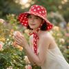 Lace Women Fisherman Hat Red Bucket Hat Fashion Summer Sun Hat  Beach