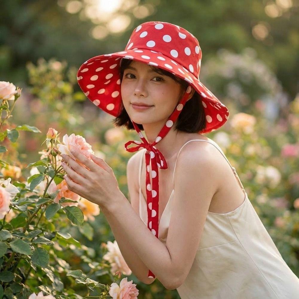Lace Women Fisherman Hat Red Bucket Hat Fashion Summer Sun Hat  Beach