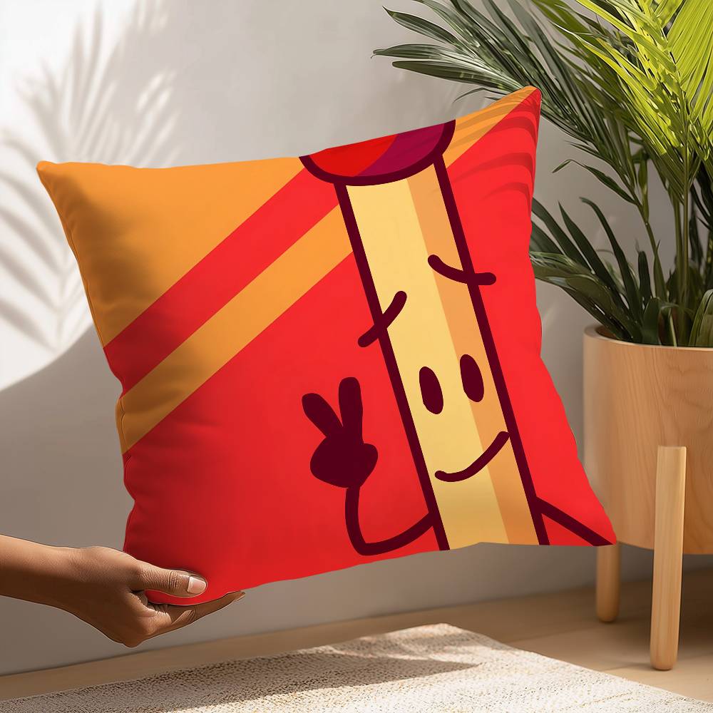 BFDI Battle for D-Dream Island Pillow Case Plush Fabric Soft Pillowcase Double Sided Print Cushion Cover Household Gifts