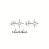 1PAIR women's fashion stud earrings, octagonal star stud earrings, simple, small and versatile, suitable for gift-giving daily vacation wear