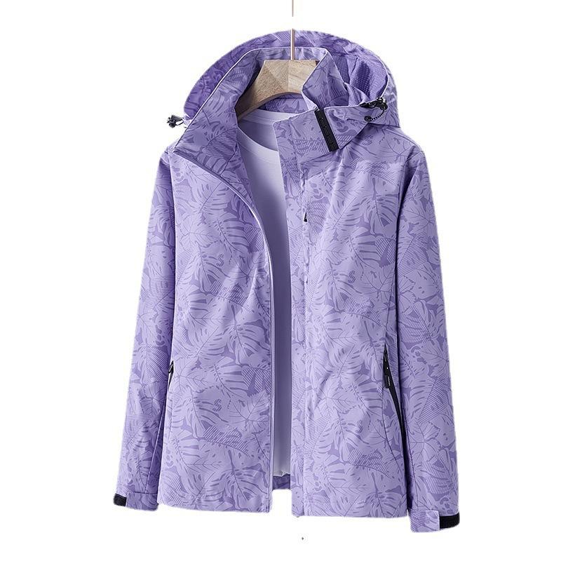 Women's Outdoor Sports Breathable Camouflage Jacket Coat Windproof Waterproof Thin Coat Top Jacket Plus size 4XL