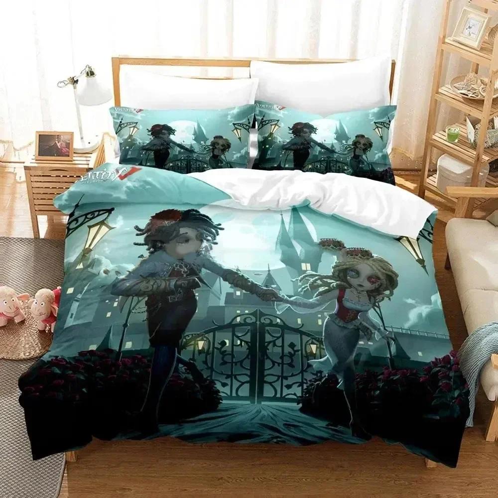 Top 3D Anime Game Identity V Bedding Set Printed Bed Set With Pillowcase Bed Duvet Cover Soft Queen King Size Bedclothes Home