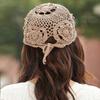 Thin Hollow Crochet Hollow Out Visors Floral Pattern Sweet Baseball Caps  Ladies Casual