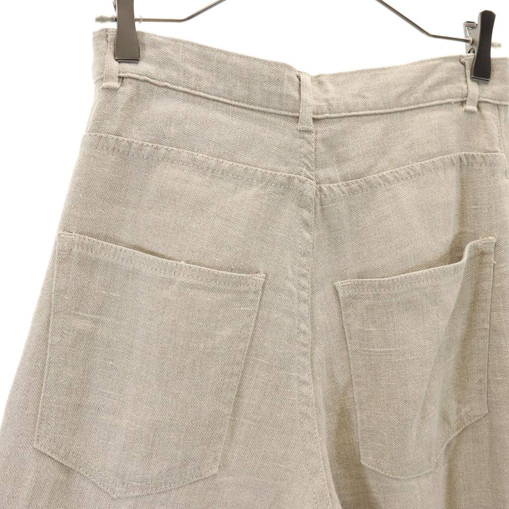 GALERIE VIE Linen Blend Wide Pants 34 Beige Women Used