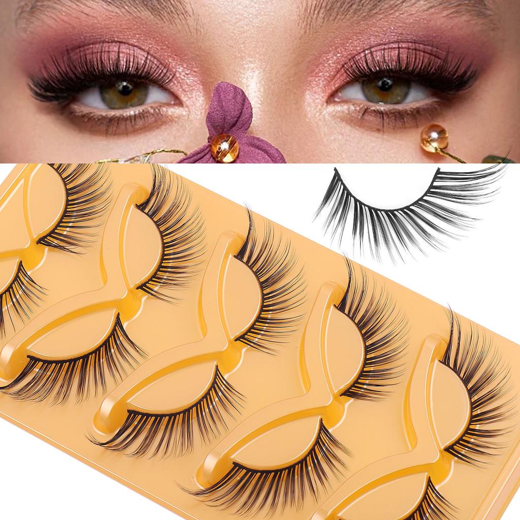 Oblique Flying Fox Eye False Eyelashes 5 Pairs Of Simulated End Of Eye Extended Eyelashes