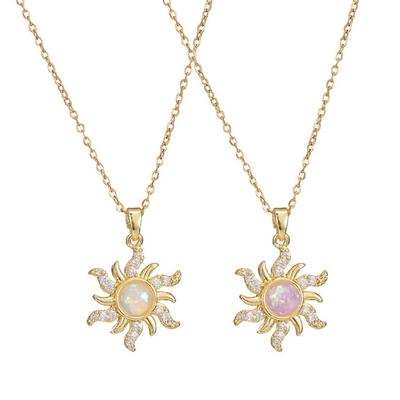 Modern Sunflower Pendant Necklace Trendy Flower Pendant Necklace Accessory Ideal for Dates and Special Occasions