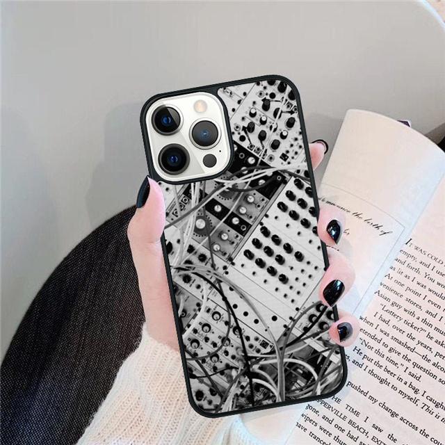 Vintage Synth Synthesizer Moog Print Phone Case Cover For iPhone 17 Air 15 16e 14 13 12 Pro Max 11 Pro Max Plus