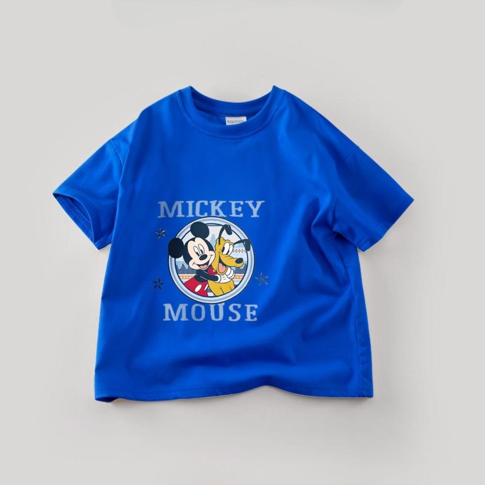 Boutique Children's Tshirts Summer Cartoon Mickey Short Sleeve Tees Tops  Casual Kids Boys Clothes Cartoon T-shirt