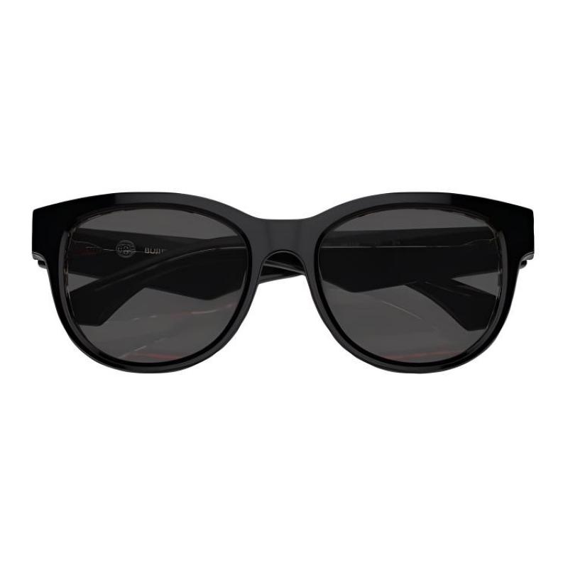 Burberry temple logo square sunglasses women's black