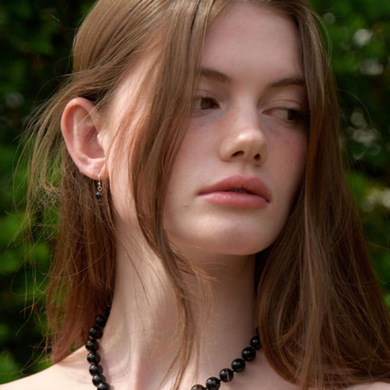 LOVE ME MONSTER Onyx Necklace 10mm (L242MNK020)