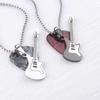 Pingente de Palheta de Guitarra em Aço Inoxidável Masculino: Joias de Design de Nicho Hip Hop Rock
