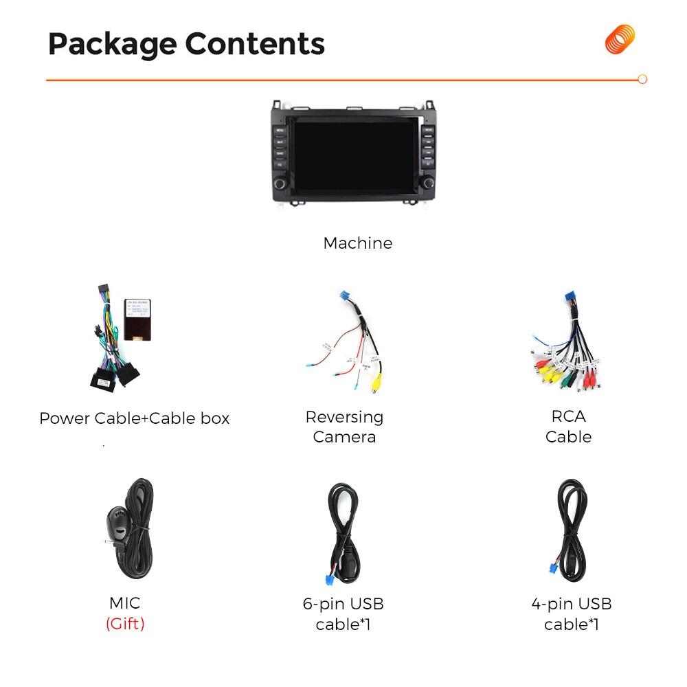 NaviFly 2Din Wireless Carplay Car Radio For Mercedes Sprinter Benz B200 Vito W639 Viano B Class W169 W245 W209 Multimedia Player