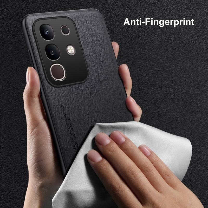 Luxuriöse PU-Lederhülle für Vivo Y29 4G Rückseite Matte Silikon Stoßfest Vollschutz Handyhülle für Vivo T4X Coque