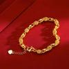 Zinc Zinc Alloy Imitation Gold Flower Bracelet Vintage Chinese Style Bangles Hollow Bracelet Women  Gifts