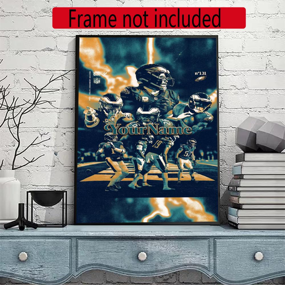 Philadelphia Eagles Personalized Name Diamond Paintings Mosaic Wall Round Diamond Art Painting Kits Embroidery Crystal Accessories Frameless
